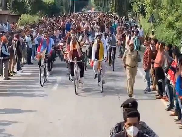 World Bicycle Day Assam Cm Himanta Biswa Sarma Participates In Cycling